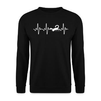 Scorpion Heartbeat - Unisex Pullover - Schwarz - Vorne - Alina (178cm) & Michal (187cm)