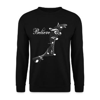 Music Faith Christian - Unisex Sweatshirt - black - Front - Alina (178cm) & Michal (187cm)
