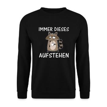 Lustige Freche Sprüche - Unisex Pullover - Schwarz - Vorne - Alina (178cm) & Michal (187cm)