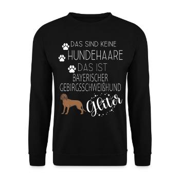 Bayerischer Gebirgsschweißhund Jagdhunde Hunde - Unisex Pullover - Schwarz - Vorne - Alina (178cm) & Michal (187cm)