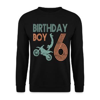 Motocross 6ème anniversaire Dirtbike 6 ans cadeau - Sweat-shirt Unisexe - noir - Devant - Alina (178cm) & Michal (187cm)