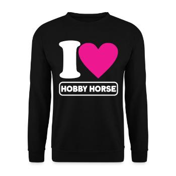 Horse Riding Hobbyhorse - Unisex Sweatshirt - black - Front - Alina (178cm) & Michal (187cm)
