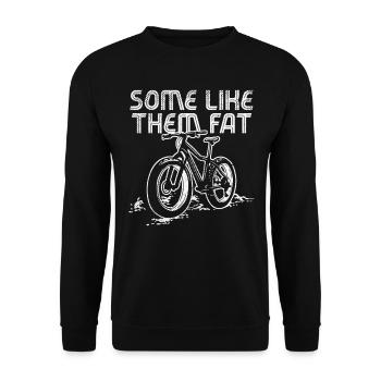Cycling Fat Tire Mountain Bike Bicycling Biker - Unisex Sweatshirt - black - Front - Alina (178cm) & Michal (187cm)
