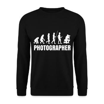 Fotograf - Unisex Pullover - Schwarz - Vorne - Alina (178cm) & Michal (187cm)