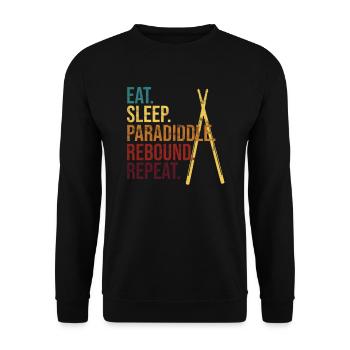 Percussion batteur cadeau de batteur - Sweat-shirt Unisexe - noir - Devant - Alina (178cm) & Michal (187cm)