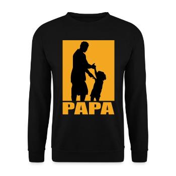 Papa Design - Sweat-shirt Unisexe - noir - Devant - Alina (178cm) & Michal (187cm)