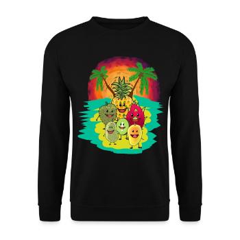 Fruit South Fruit South Seas Fruits Fantasy Vitamins - Unisex Sweatshirt - black - Front - Alina (178cm) & Michal (187cm)