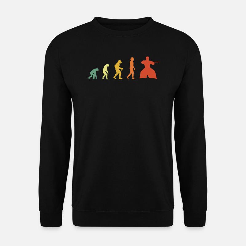 Retro Aikido Evolution - Unisex Sweatshirt - black