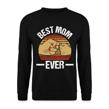 Mom Gift for Mother's Day Mother - Unisex Sweatshirt - black - Front - Alina (178cm) & Michal (187cm)