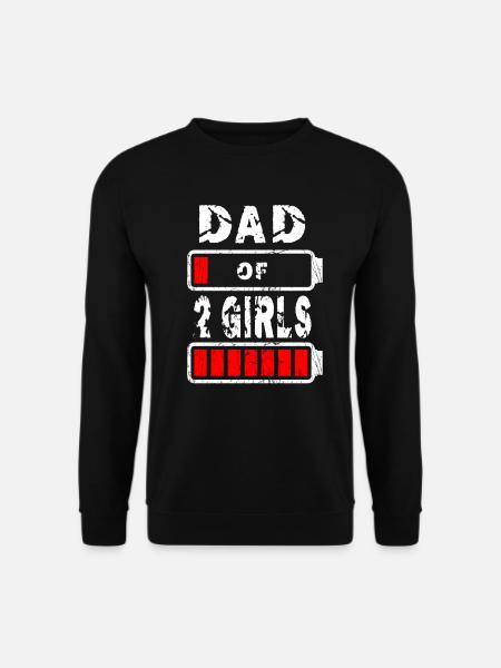 Papa de 2 filles - Sweat-shirt Unisexe - noir