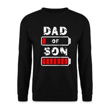 Dad of son - Unisex Sweatshirt - black - Front - Alina (178cm) & Michal (187cm)