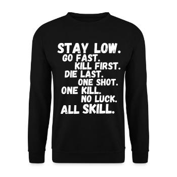 Airsoft / Softair / Softgun / AEG Airsoft Milsim - Sweat-shirt Unisexe - noir - Devant - Alina (178cm) & Michal (187cm)