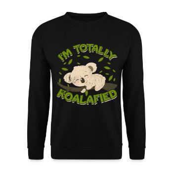 koala - Unisex Sweatshirt - black - Front - Alina (178cm) & Michal (187cm)