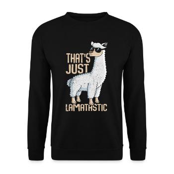 lama - Unisex Sweatshirt - black - Front - Alina (178cm) & Michal (187cm)