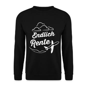 Rentner - Unisex Pullover - Schwarz - Vorne - Alina (178cm) & Michal (187cm)