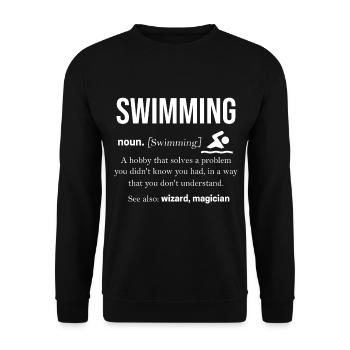 Natation - Sweat-shirt Unisexe - noir - Devant - Alina (178cm) & Michal (187cm)