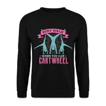 Conception acrobatique pour un fan de gymnastique - Sweat-shirt Unisexe - noir - Devant - Alina (178cm) & Michal (187cm)