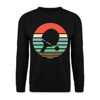 Raquette de ping-de-table Retro Idée cadeau - Sweat-shirt Unisexe - noir - Devant - Alina (178cm) & Michal (187cm)