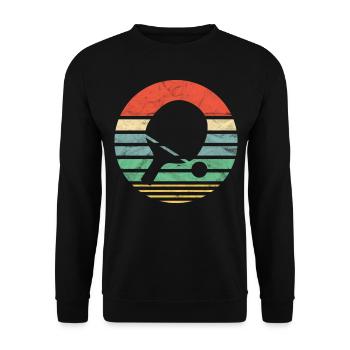 Joueur de tennis de table rétro - Sweat-shirt Unisexe - noir - Devant - Alina (178cm) & Michal (187cm)