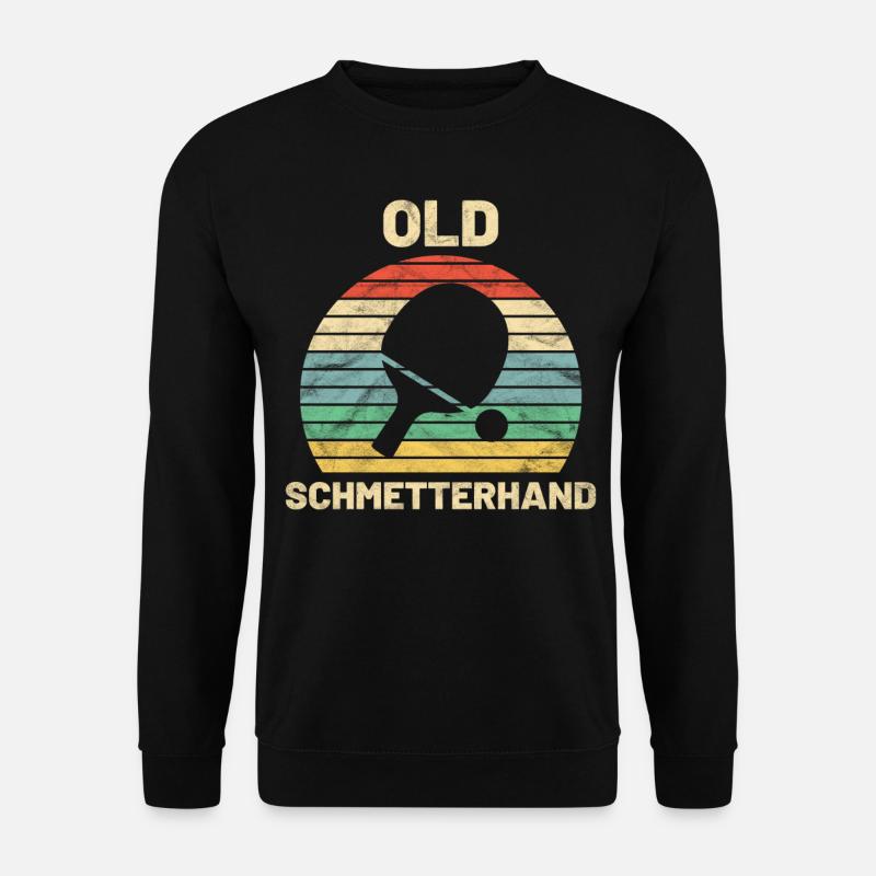 Tischtennis Old Schmetterhand - Unisex Pullover - Schwarz