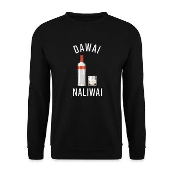 Bratan with vodka gift dawai for Russians - Unisex Sweatshirt - black - Front - Alina (178cm) & Michal (187cm)