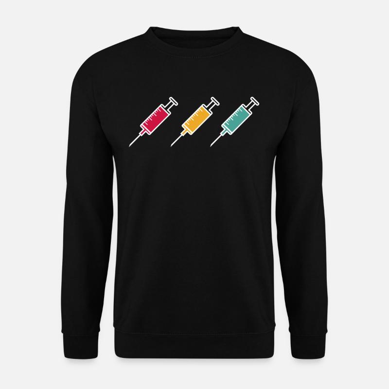 Seringue d’injection aiguille - Sweat-shirt Unisexe - noir