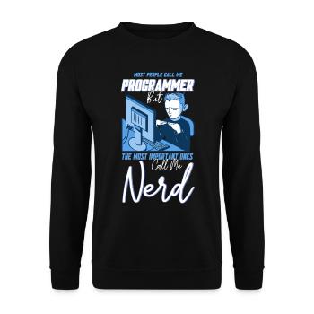 Softwareentwickler Computerfreak Programmierer - Unisex Pullover - Schwarz - Vorne - Alina (178cm) & Michal (187cm)