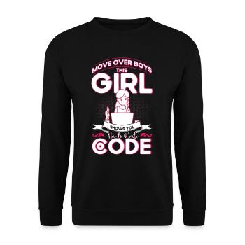 Softwareentwickler Entwickler Nerd Programmierer - Unisex Pullover - Schwarz - Vorne - Alina (178cm) & Michal (187cm)
