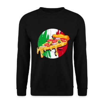 Italie Pizza Milan Italien Cadeau Rome - Sweat-shirt Unisexe - noir - Devant - Alina (178cm) & Michal (187cm)