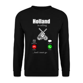 Netherlands - Unisex Sweatshirt - black - Front - Alina (178cm) & Michal (187cm)