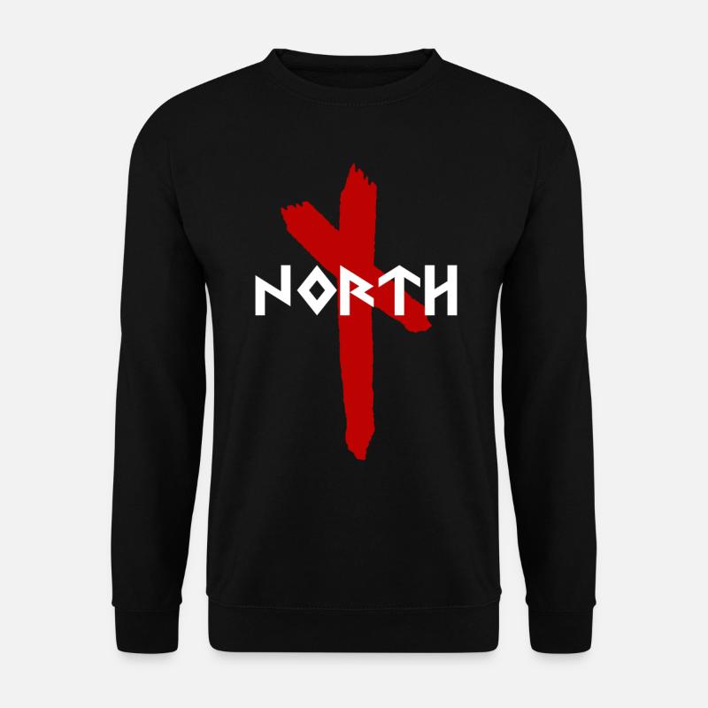 Rune NORTH Wikinger Vikings - Unisex Pullover - Schwarz