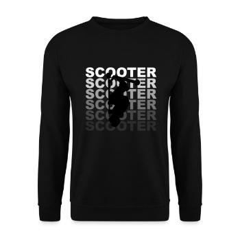 Cascade scooter scooter tour de passe Scooter Backflip - Sweat-shirt Unisexe - noir - Devant - Alina (178cm) & Michal (187cm)