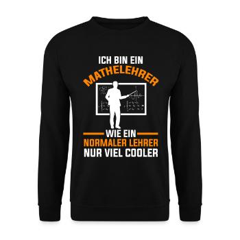 Mathelehrer Mathematik Lehrer Algebra - Unisex Pullover - Schwarz - Vorne - Alina (178cm) & Michal (187cm)