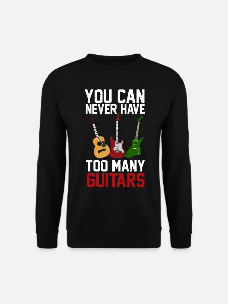 Too Many Guitars Electric Acoustic Guitar Player G - Unisex Pullover - Schwarz