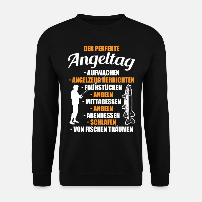 Angler Angel Angeltag - Unisex Pullover - Schwarz