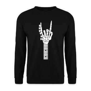 Skeleton Guitar Halloween Bones Rock And Roll Guit - Sweat-shirt Unisexe - noir - Devant - Alina (178cm) & Michal (187cm)