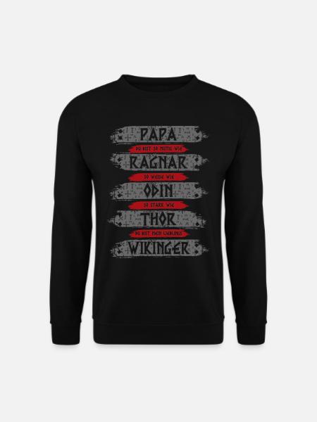 Wikinger Vatertag - Wikinger Papa - Viking - Unisex Pullover - Schwarz