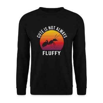 Ameise Design Ant - Unisex Sweatshirt - black - Front - Alina (178cm) & Michal (187cm)