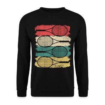 Tennis tennis de tennis Raquette - Sweat-shirt Unisexe - noir - Devant - Alina (178cm) & Michal (187cm)