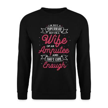 Amputee Gifts for a Amputee people - Unisex Sweatshirt - black - Front - Alina (178cm) & Michal (187cm)
