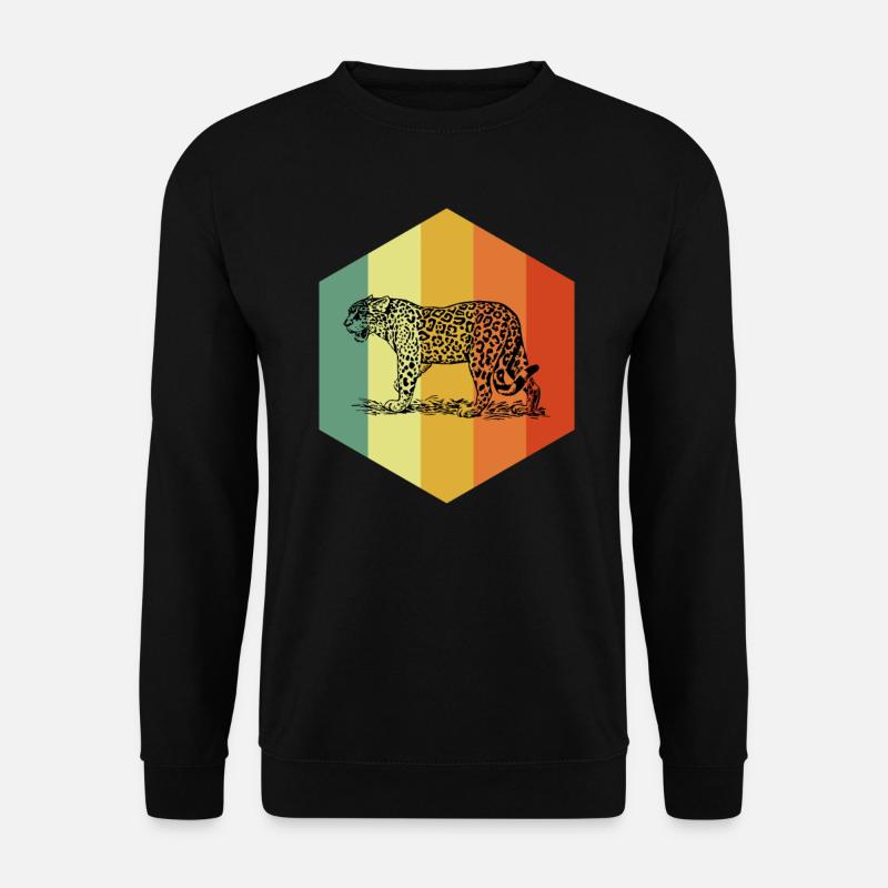 LEOPARD Retro Leopard Tshirt - Unisex Sweatshirt - black