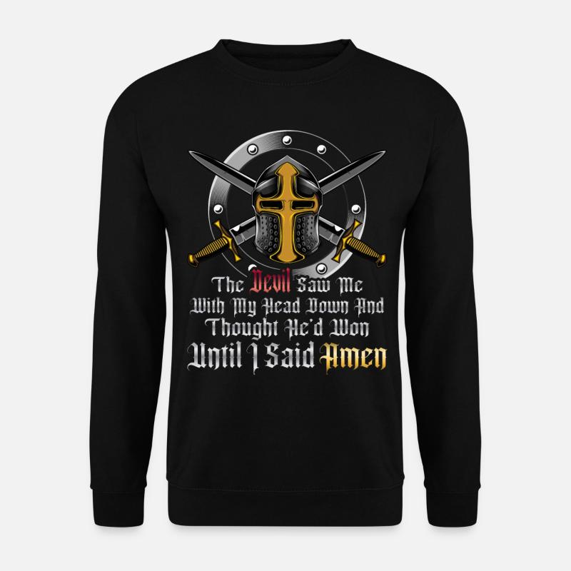 Crusader Knight Helmet Crusades Knights Templar - Unisex Sweatshirt - black