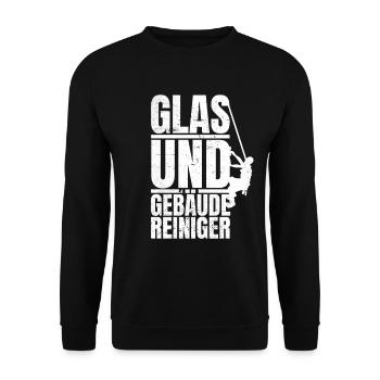 Glas und Gebäudereiniger Geschenkidee job Geschenk - Unisex Pullover - Schwarz - Vorne - Alina (178cm) & Michal (187cm)