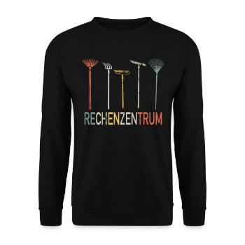 Rechenzentrum Rechen Garten Gärtner Geschenk - Unisex Pullover - Schwarz - Vorne - Alina (178cm) & Michal (187cm)