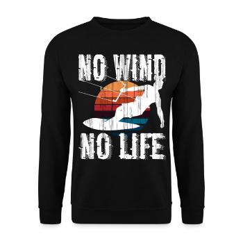 Kitesurfing Kiteboarding Kitesurf Kiteboarder - Unisex Sweatshirt - black - Front - Alina (178cm) & Michal (187cm)