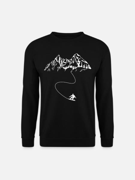 mountain snowbord drive - Unisex Sweatshirt - black
