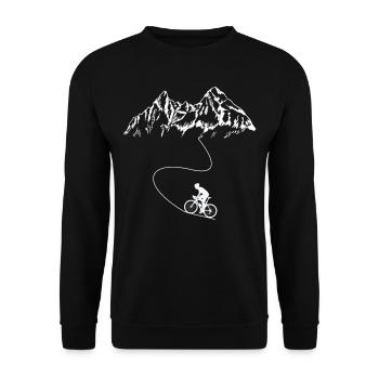 Bicycle Road Bike Bike Race Bike Tour - Unisex Sweatshirt - black - Front - Alina (178cm) & Michal (187cm)