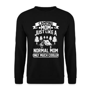 Camping Mom Camper Mother's Day - Unisex Sweatshirt - black - Front - Alina (178cm) & Michal (187cm)