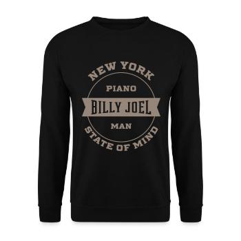 Billy Joel - New York State of Mind - Unisex Sweatshirt - black - Front - Alina (178cm) & Michal (187cm)