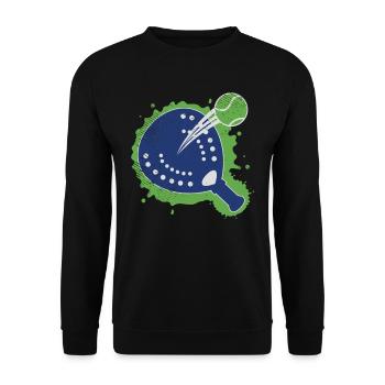 Padel Players Racket Playing Padel Vintage - Unisex Sweatshirt - black - Front - Alina (178cm) & Michal (187cm)